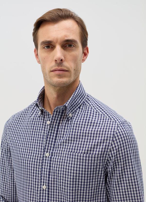 Ovs Camicia Regular Fit Easy Iron A Quadri