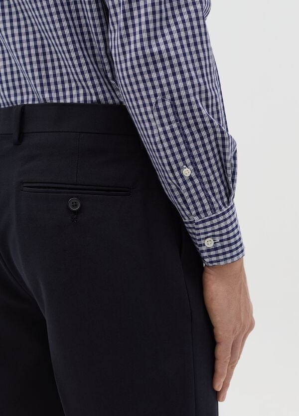 Ovs Camicia Regular Fit Easy Iron A Quadri