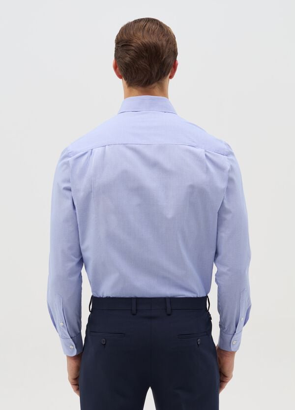 Ovs Camicia Regular Fit Easy Iron Micro Quadri