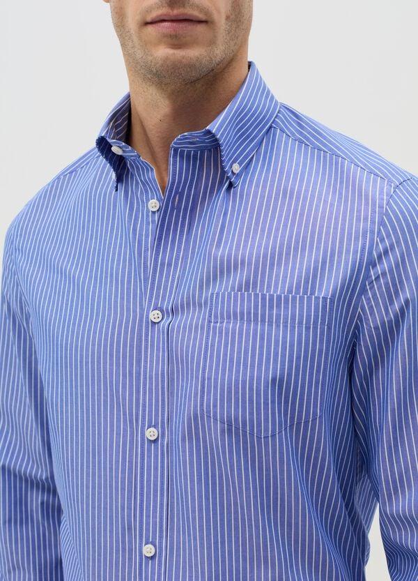 Ovs Camicia Regular Fit Gessata Easy Iron