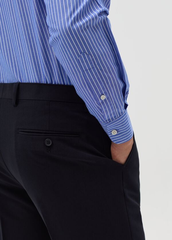 Ovs Camicia Regular Fit Gessata Easy Iron