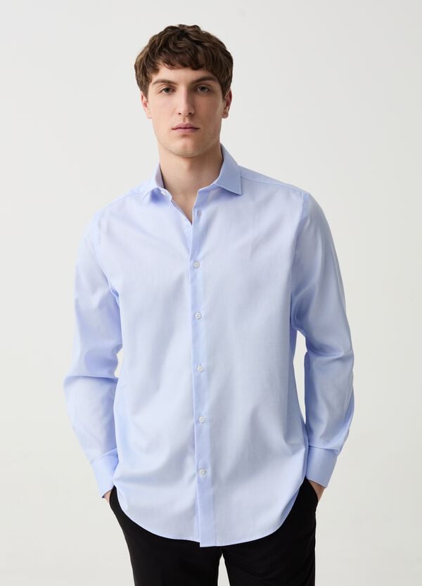 Ovs Camicia regular fit in cotone no stiro