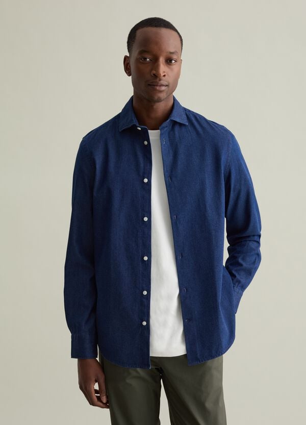 Ovs Camicia Regular Fit In Denim