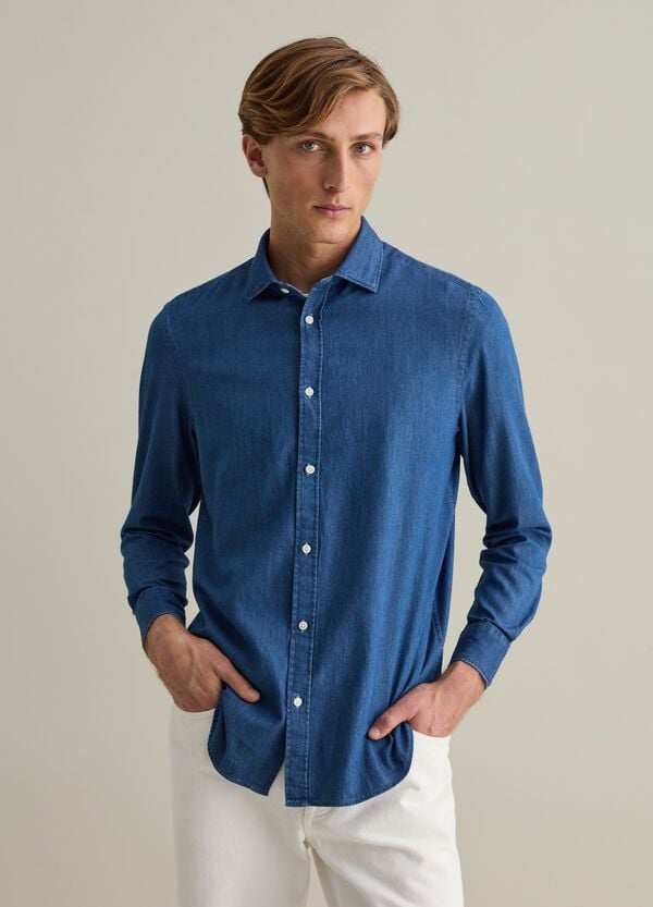 Ovs Camicia Regular Fit In Denim