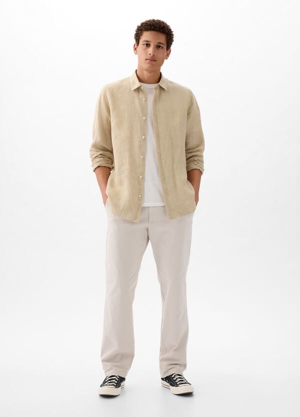 Ovs Camicia Regular Fit In Lino