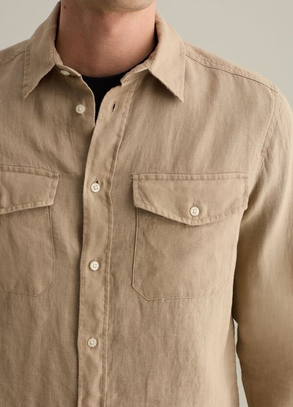 Ovs Camicia Regular Fit In Lino