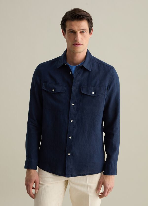 Ovs Camicia Regular Fit In Lino