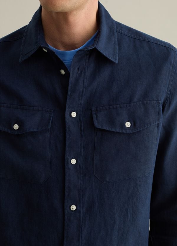 Ovs Camicia Regular Fit In Lino