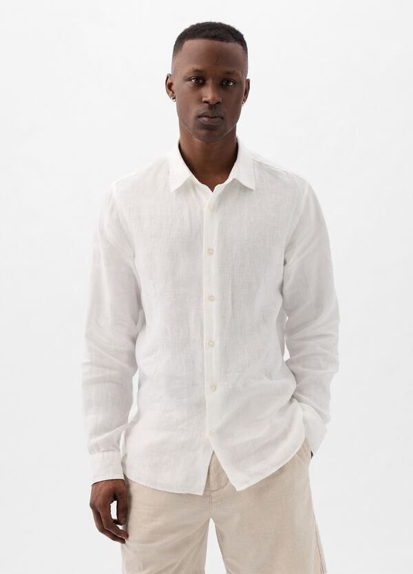 Ovs Camicia Regular Fit In Lino