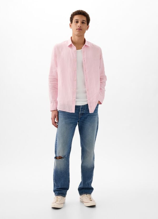 Ovs Camicia Regular Fit In Lino