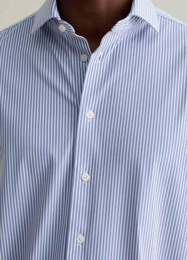 Ovs Camicia Regular Fit In Tessuto Tecnico A Righe