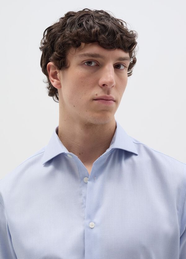 Ovs Camicia Regular Fit No Iron Micro Quadri