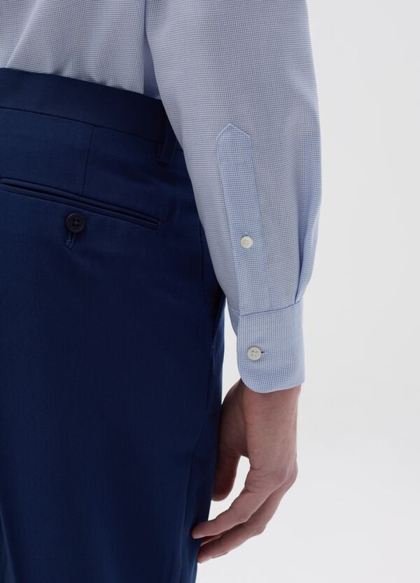 Ovs Camicia Regular Fit No Iron Micro Quadri