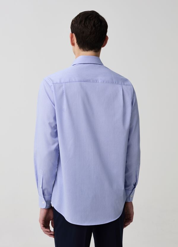 Ovs Camicia Regular Fit No Stiro A Righe Sottili