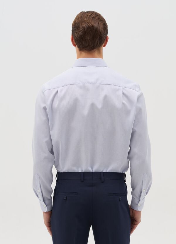 Ovs Camicia Regular Fit No Stiro A Righe Sottili