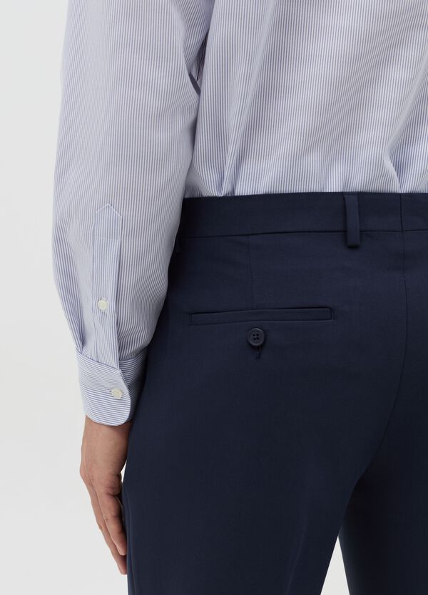 Ovs Camicia Regular Fit No Stiro A Righe Sottili