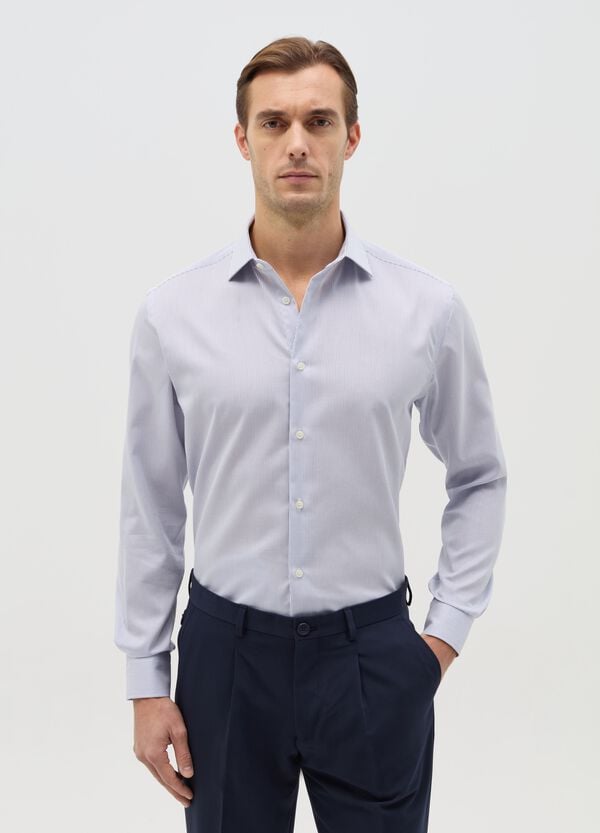 Ovs Camicia regular fit no stiro a righe sottili