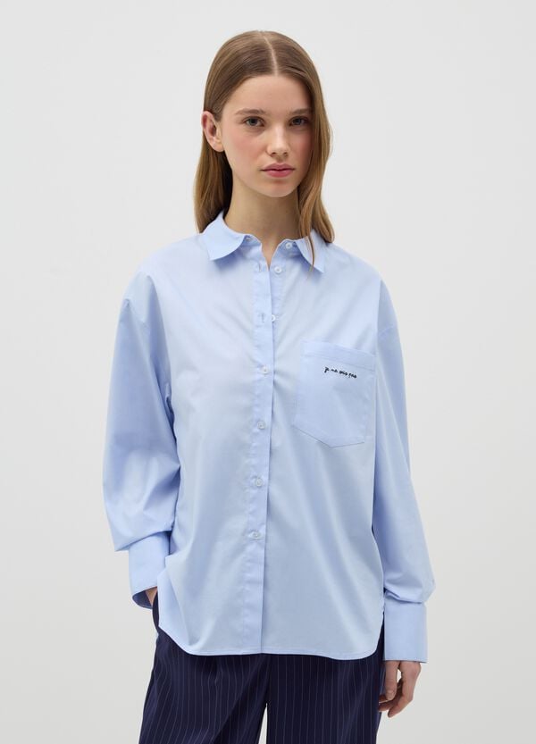 Ovs Camicia relaxed fit con tasca a ricamo