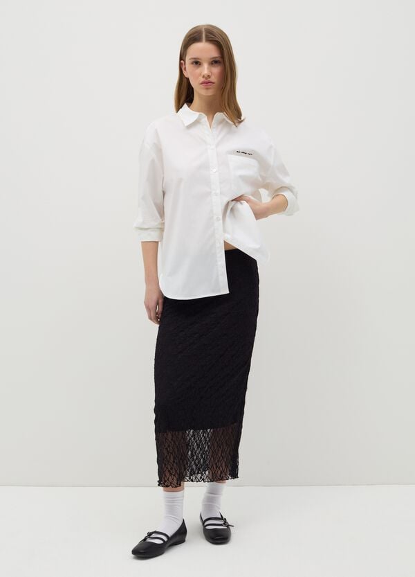 Ovs Camicia relaxed fit con tasca a ricamo