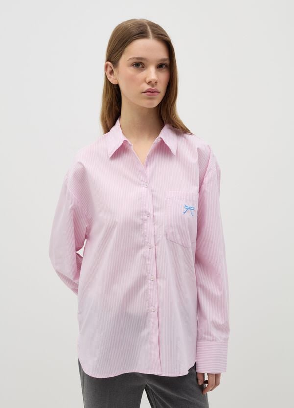 Ovs Camicia relaxed fit con tasca a ricamo