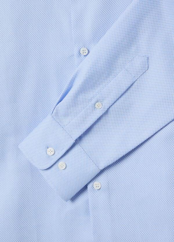 Ovs Camicia Slim Fit Azzurra Easy Iron