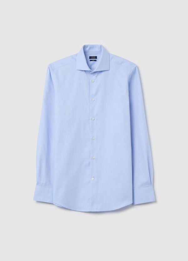 Ovs Camicia slim fit azzurra easy iron