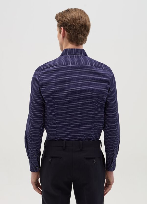 Ovs Camicia Slim Fit Con Micro Fantasia