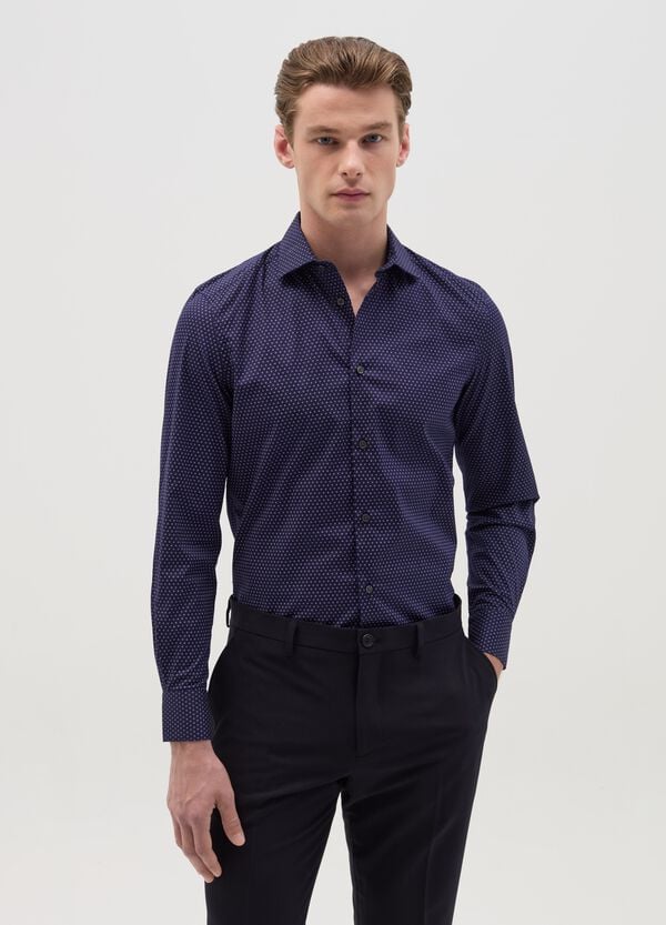 Ovs Camicia slim fit con micro fantasia