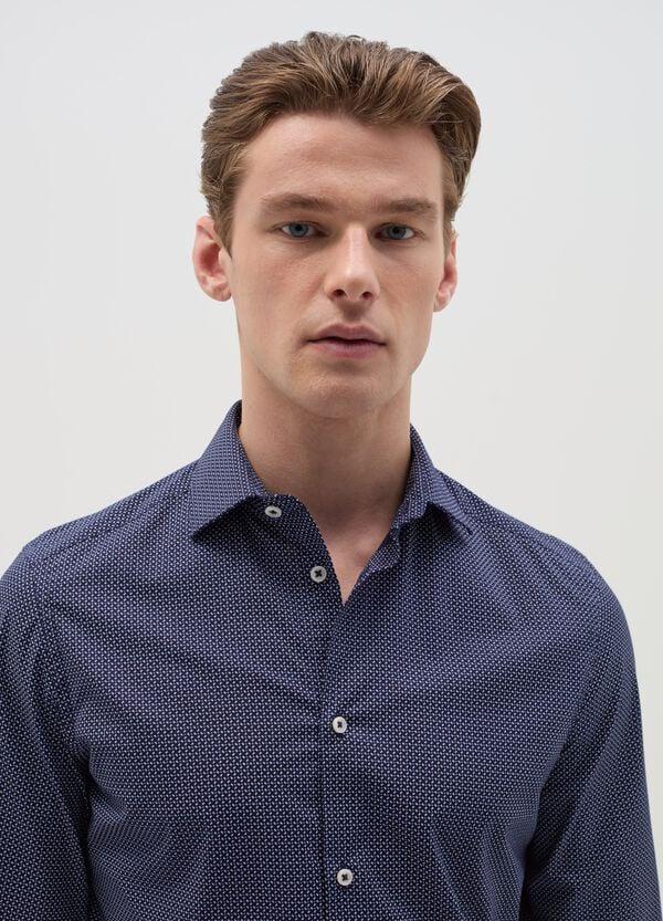 Ovs Camicia Slim Fit Con Micro Stampa