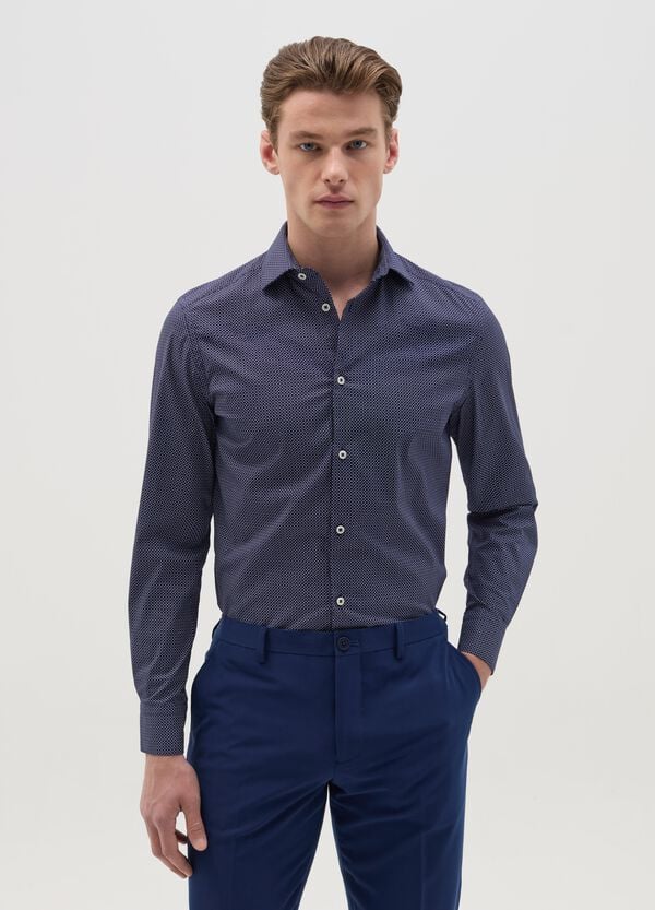 Ovs Camicia slim fit con micro stampa