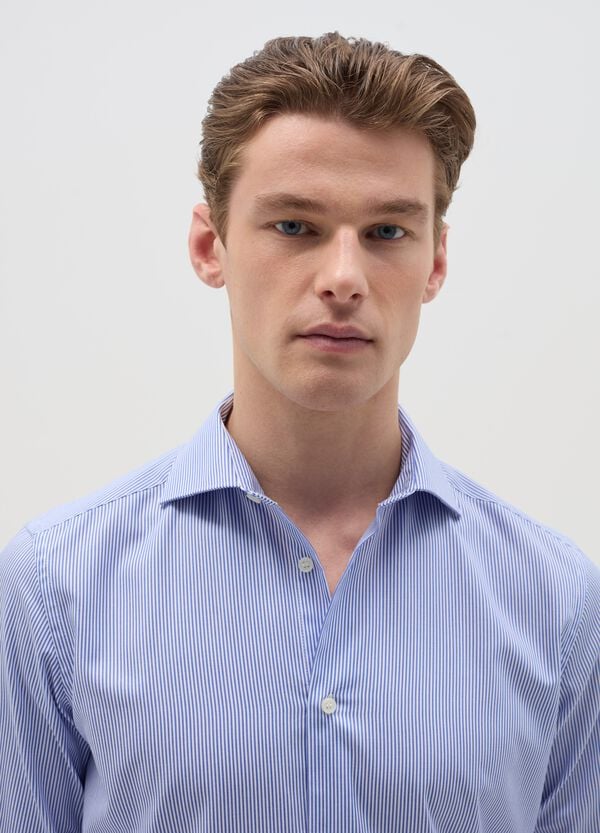 Ovs Camicia Slim Fit Easy Iron A Righe Sottili