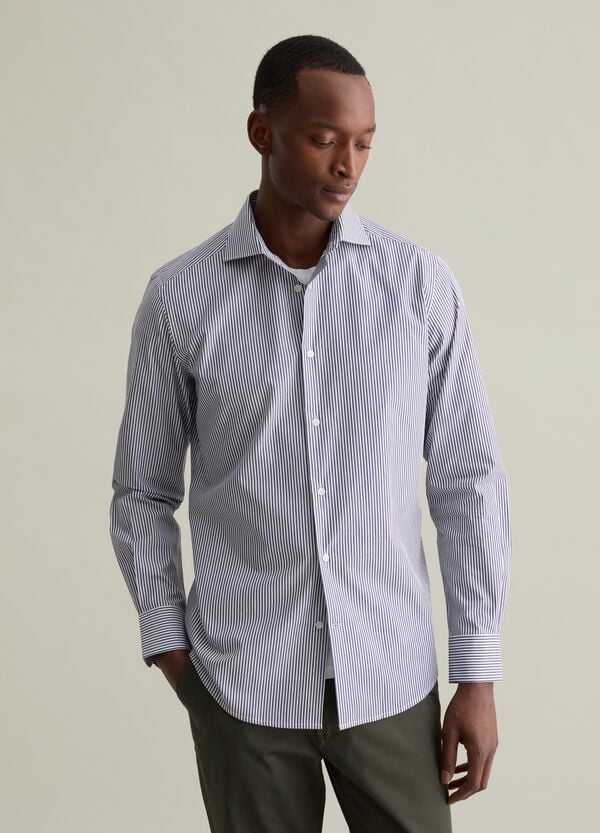 Ovs Camicia slim fit easy iron a righe