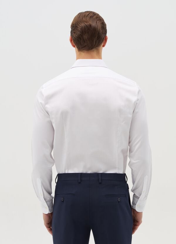 Ovs Camicia Slim Fit Easy Iron Bianco