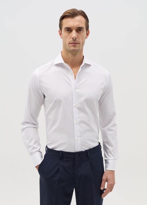 Ovs Camicia slim fit easy iron bianco