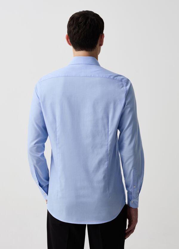Ovs Camicia Slim Fit Easy Iron Con Micro Trama