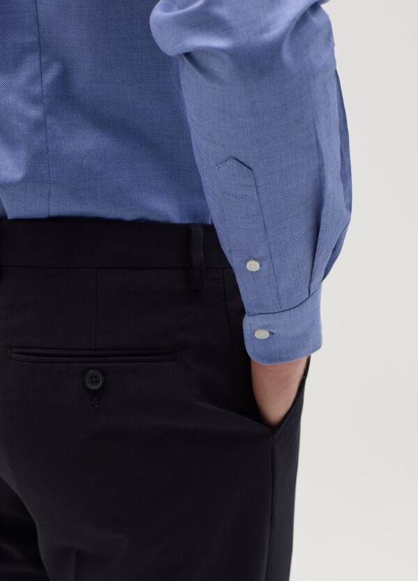 Ovs Camicia Slim Fit Easy Iron In Cotone Oxford