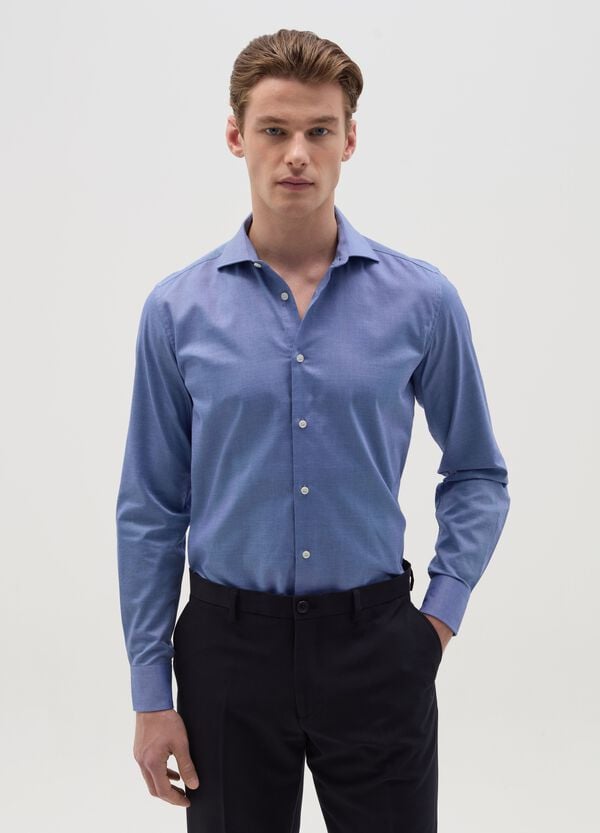 Ovs Camicia slim fit easy iron in cotone oxford