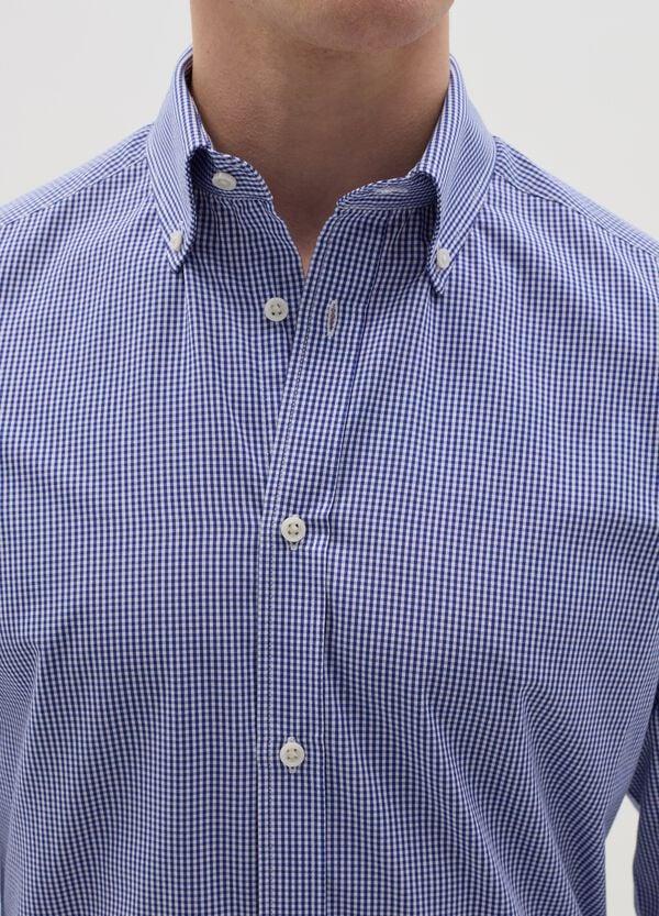 Ovs Camicia Slim Fit Easy Iron Micro Quadri