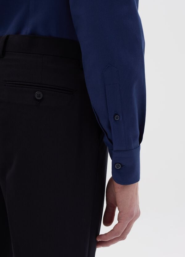 Ovs Camicia Slim Fit Easy Iron Tinta Unita