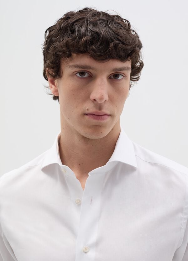 Ovs Camicia Slim Fit Easy Iron Tinta Unita