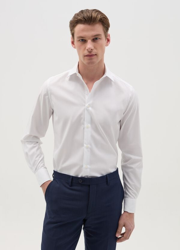 Ovs Camicia slim fit easy iron tinta unita