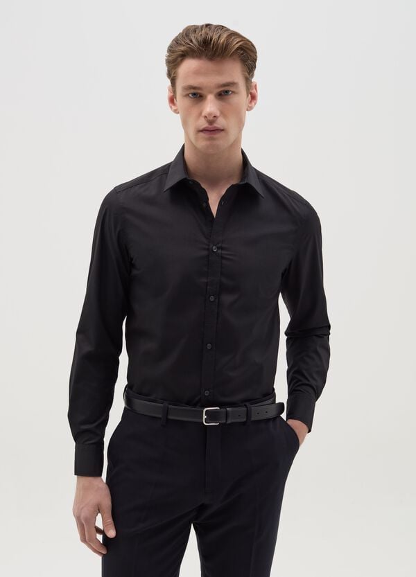 Ovs Camicia slim fit easy iron tinta unita
