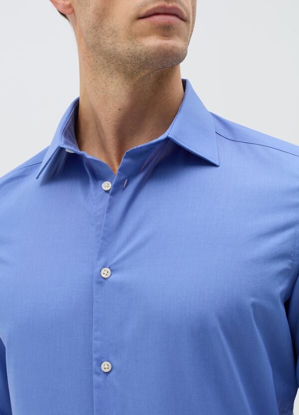 Ovs Camicia Slim Fit Easy Iron Tinta Unita