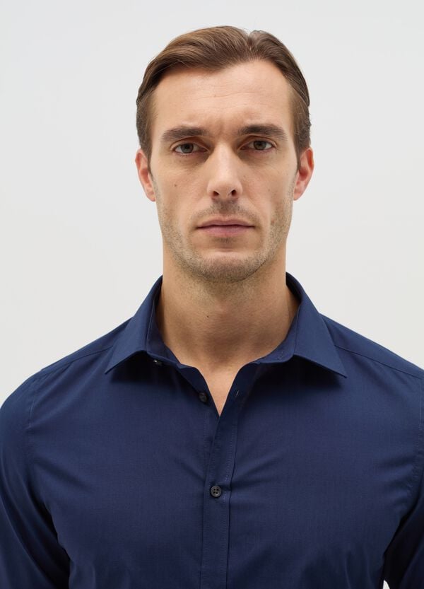 Ovs Camicia Slim Fit Easy Iron Tinta Unita