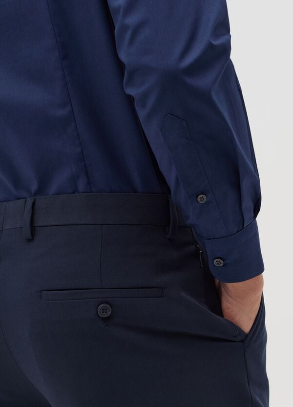 Ovs Camicia Slim Fit Easy Iron Tinta Unita