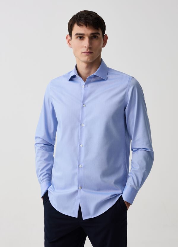 Ovs Camicia slim fit in cotone oxford no stiro