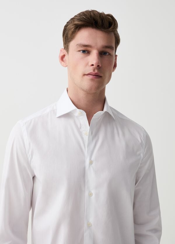 Ovs Camicia Slim Fit In Cotone Stretch