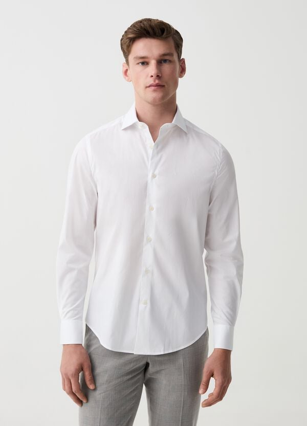 Ovs Camicia slim fit in cotone stretch