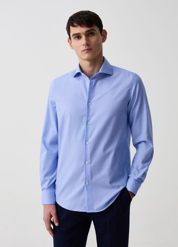 Ovs Camicia Slim Fit In Oxford No Stiro
