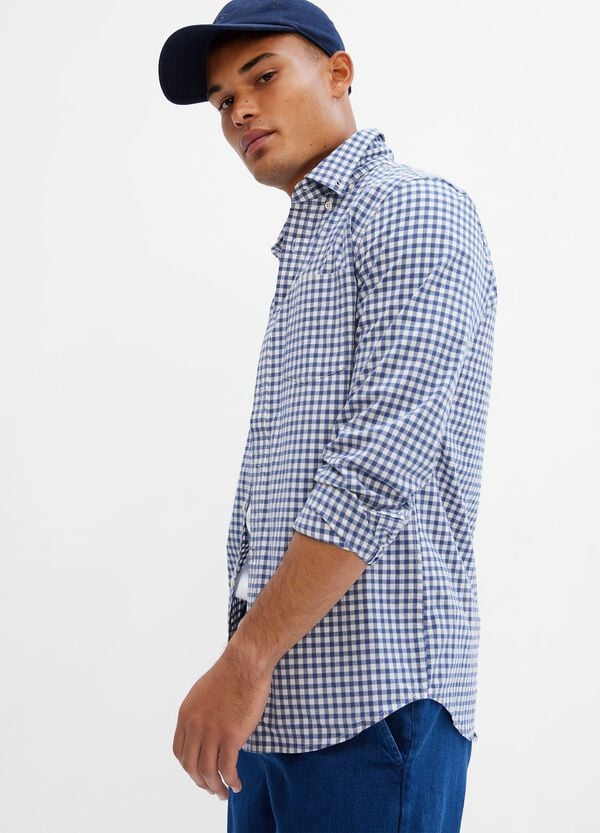 Ovs Camicia slim fit in popeline vichy